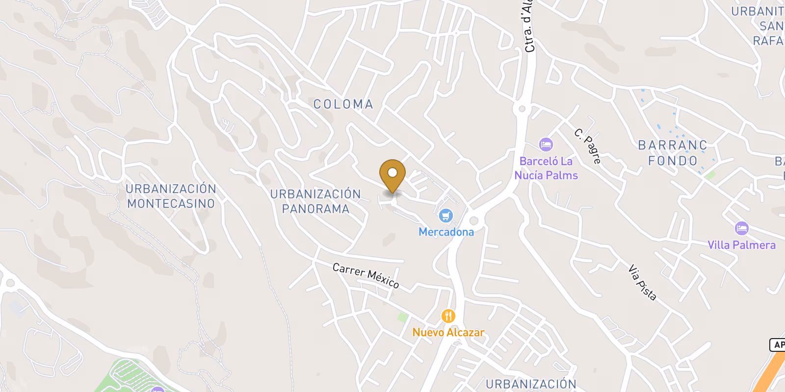 Map — Don Mar semi-detached home in La Nucia