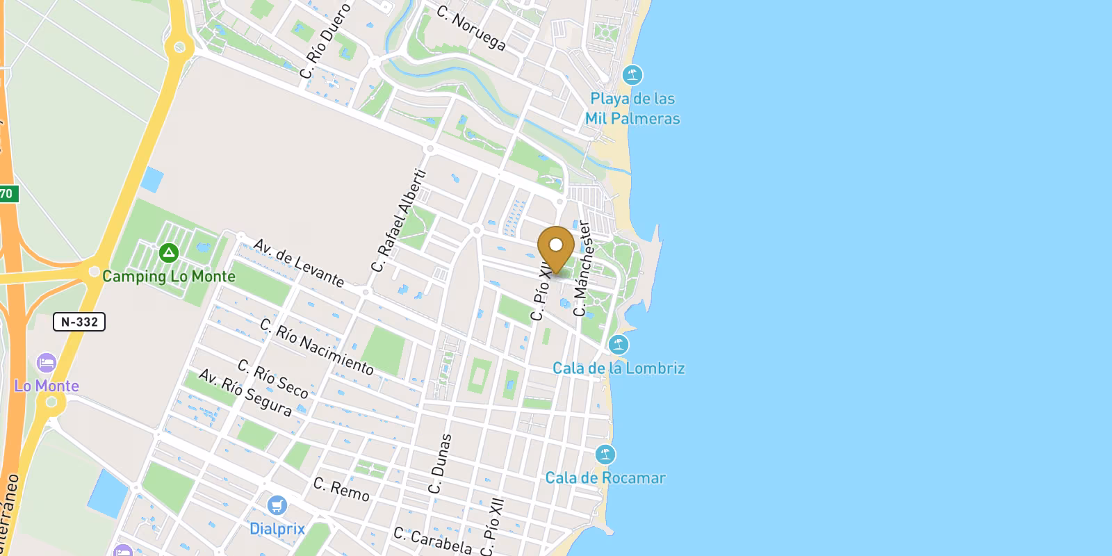 Map — Mil Palmeras 2-bed tourist apartments 200 m from the sea