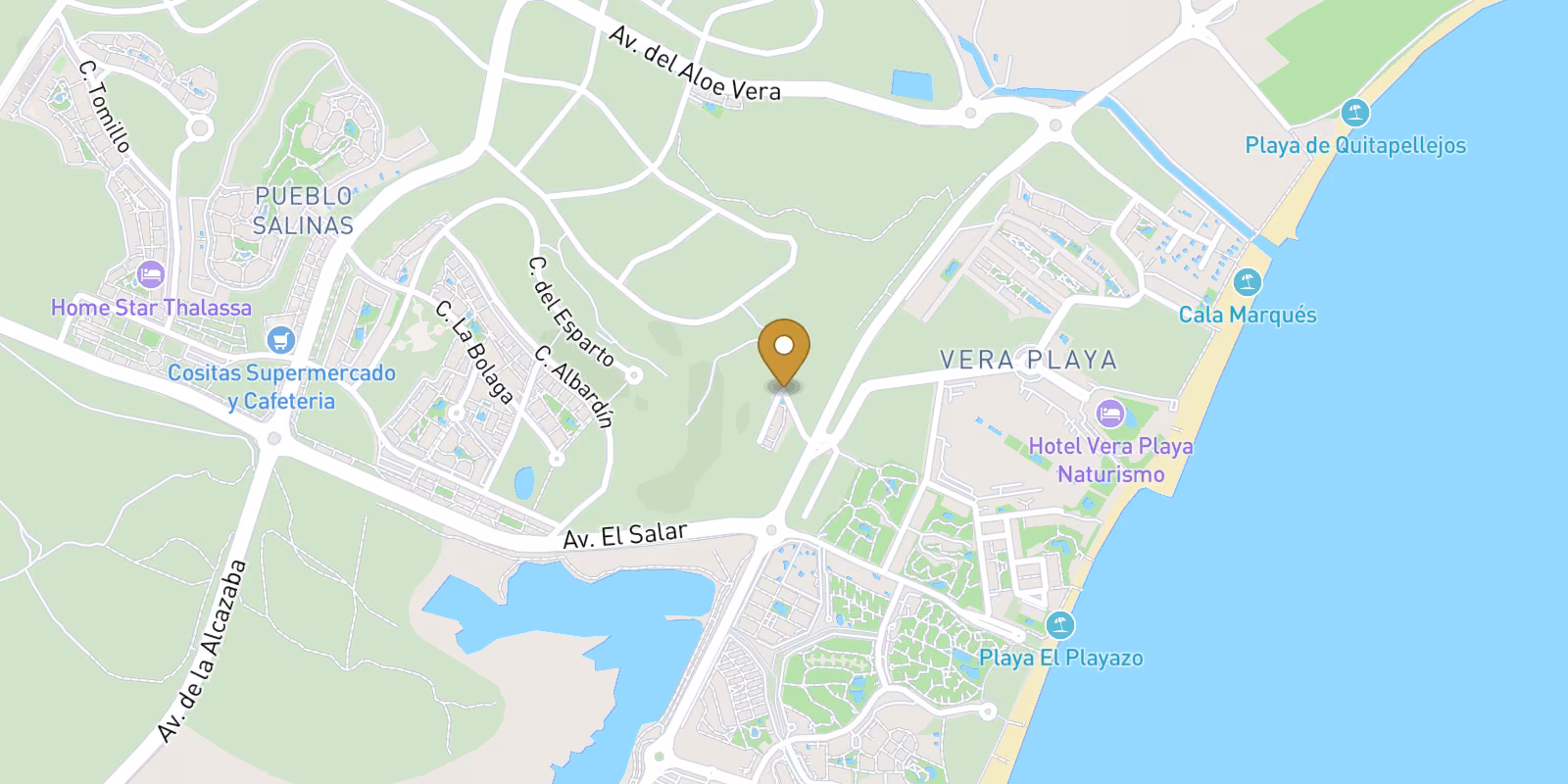 Map — Vera Playa apartments in Vera with live pricing