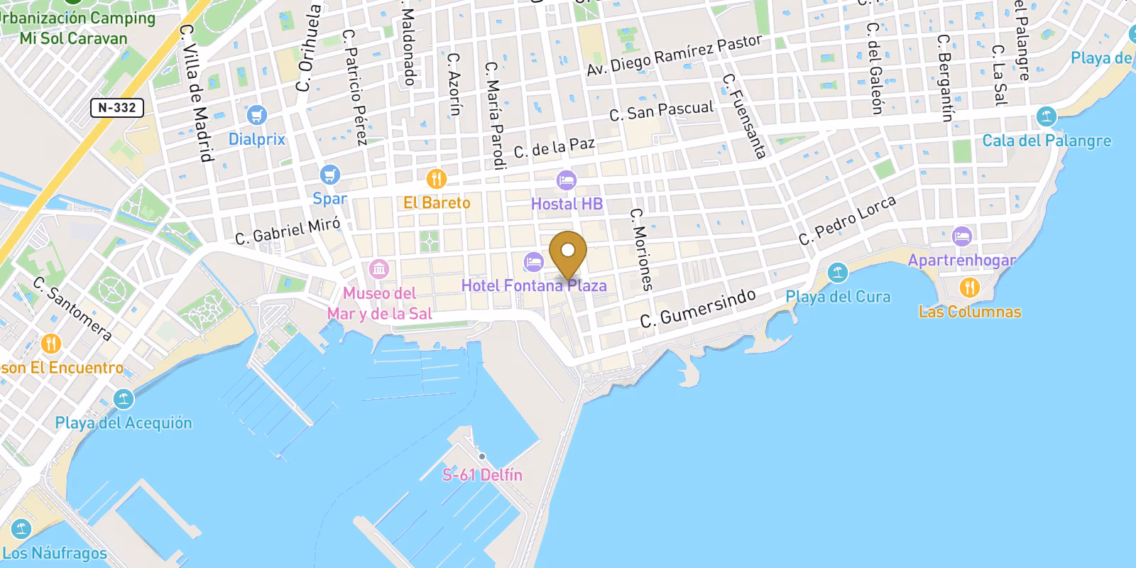 Map — Modern, newly built apartments in the centre of Torrevieja, just 200 m from the sea