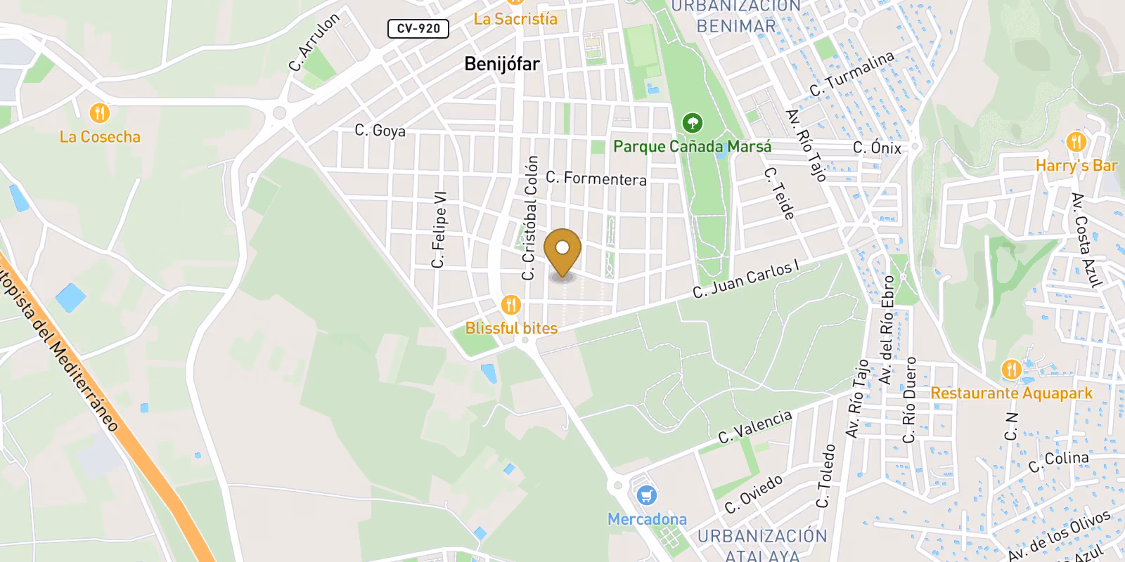 Mapa — Archiwalne domy bliźniacze w Benijófar