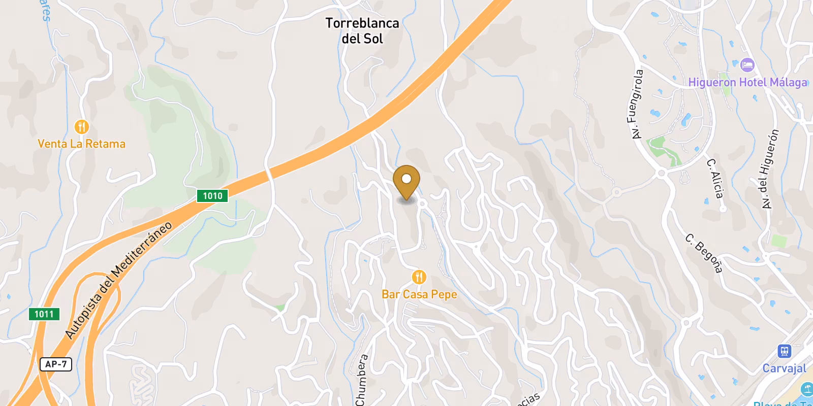 Map — Torreblanca sea-view homes with ground-floor, apartment and penthouse options