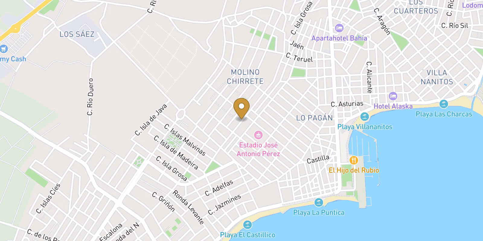 Map — Ground-floor bungalow with private pool in Lo Pagan