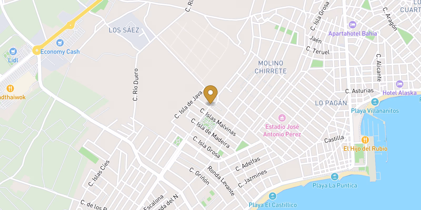 Map — New Build Tourist Apartments in Santiago de la Ribera, San Javier – Just 750m from the Beach