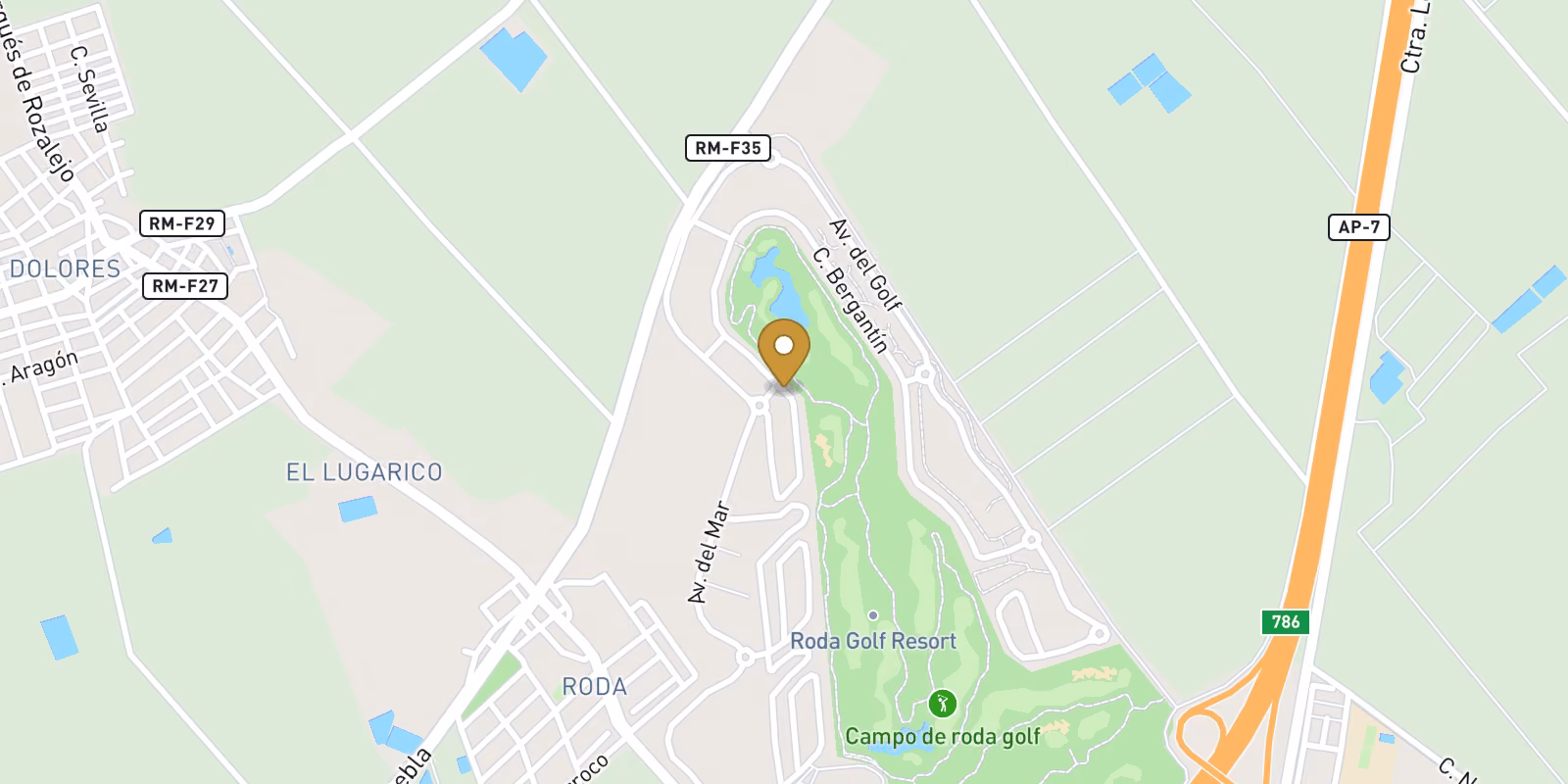 Map — Upper-tier Roda Golf villa with private pool in San Javier