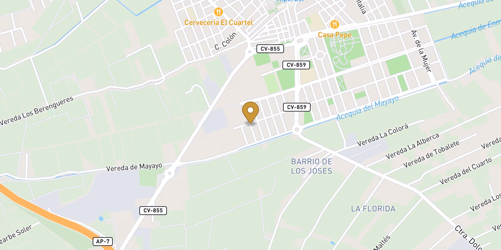 Mapa — Archiwalna willa w Sector 3, Dolores