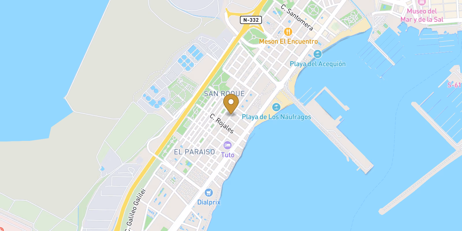 Karte — Erdgeschosswohnung in Playa Los Naufragos, Torrevieja