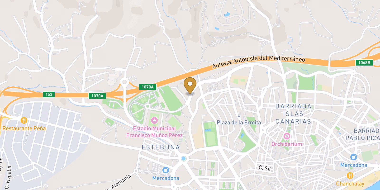 Map — Polideportivo Estepona homes with strong services