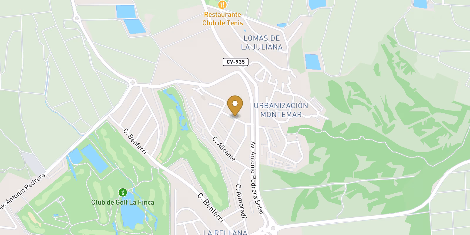 Map — Large 4-bed villa in La Finca Golf, Algorfa