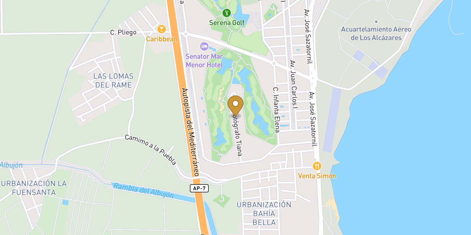 Map — Serena Golf 3-bed town house near the Mar Menor