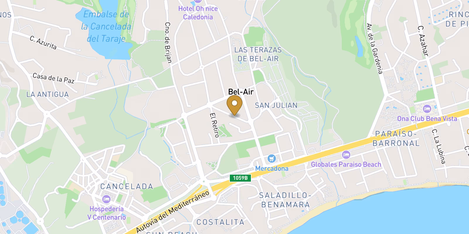 Mapa — Villas de lujo de nueva construcción en Bel Air, Estepona: vida exclusiva en la Nueva Milla de Oro