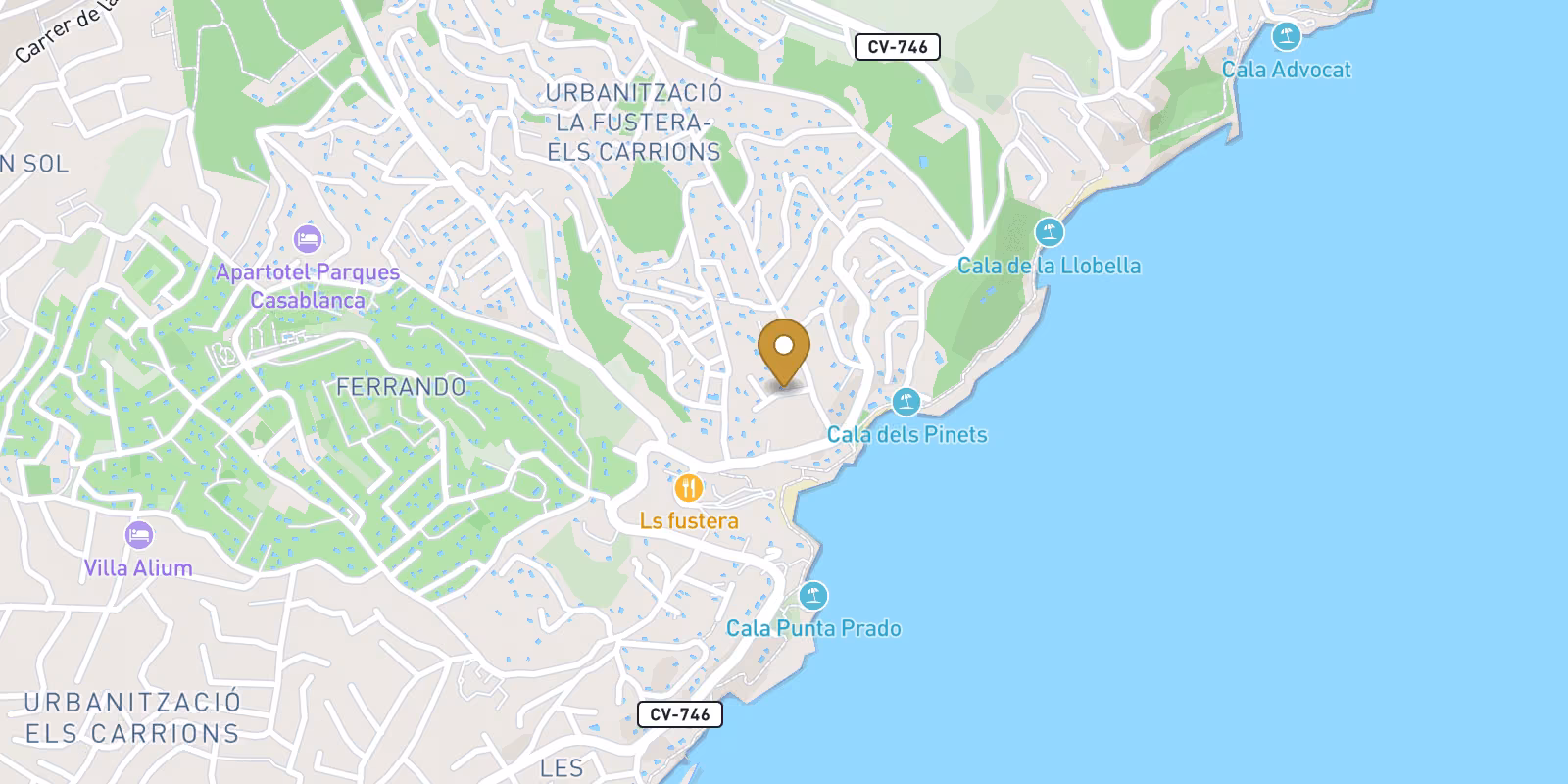 Mapa — Villa contemporánea con vistas panorámicas al mar en La Fustera, Benissa Costa