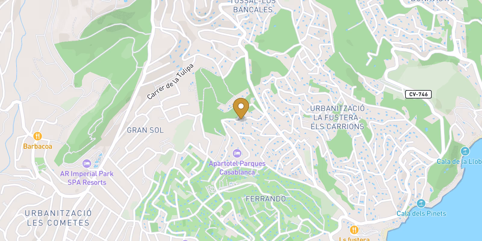 Map — La Fustera 3-bed villa with private pool