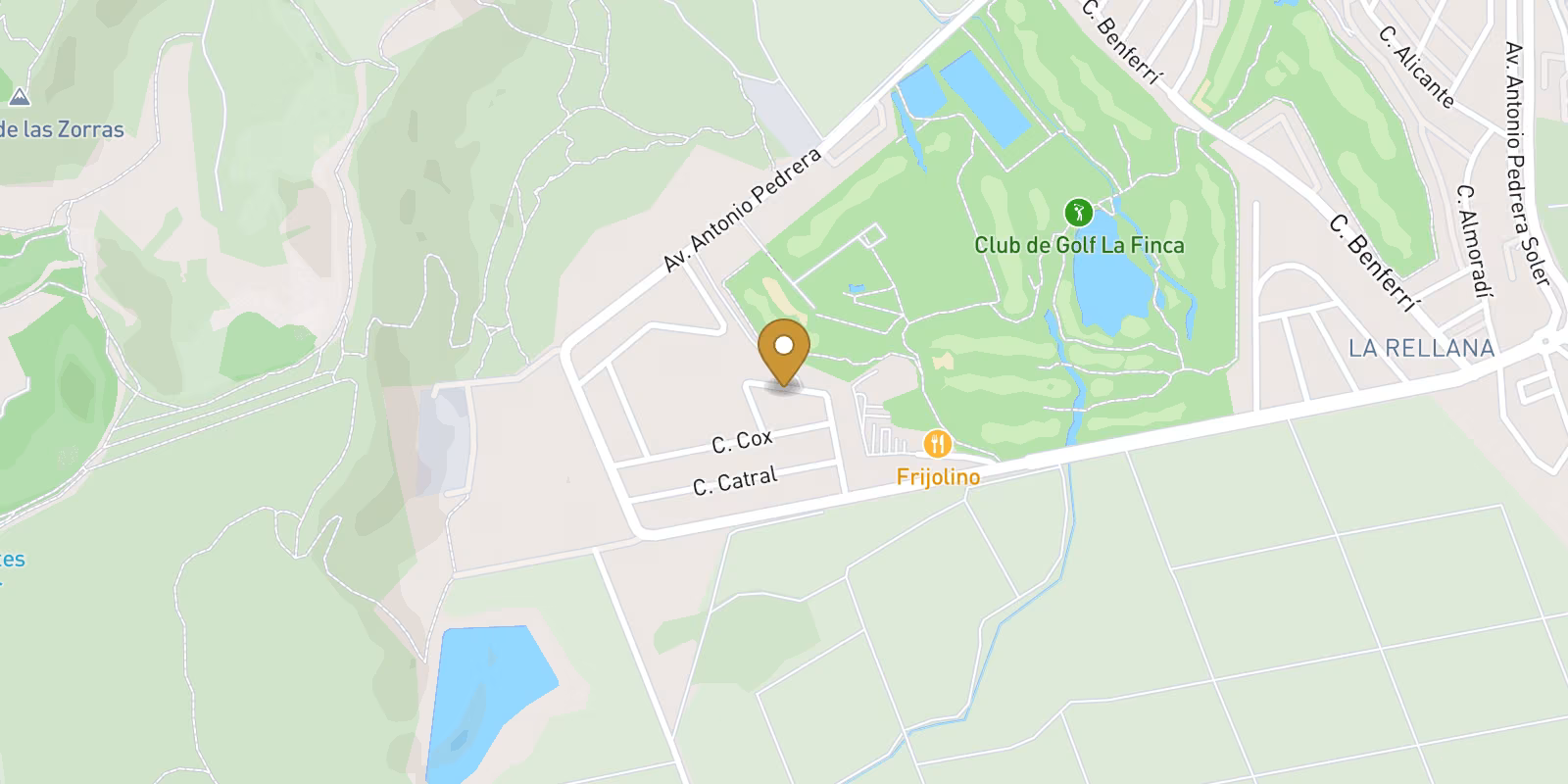 Map — Mixed bungalow and townhouse options in La Finca Golf