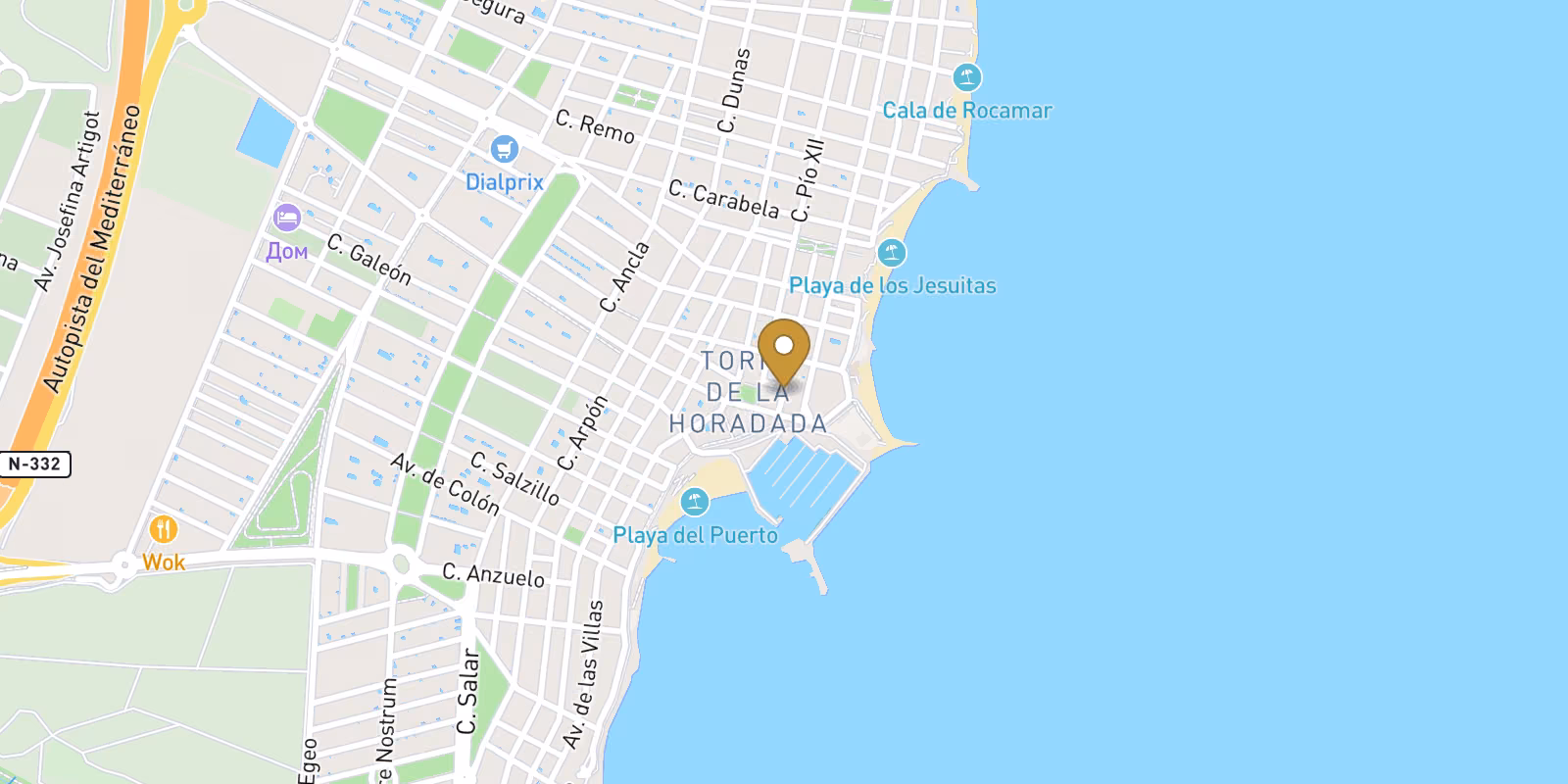 Map — Torre de la Horadada apartments 140 m from the beach