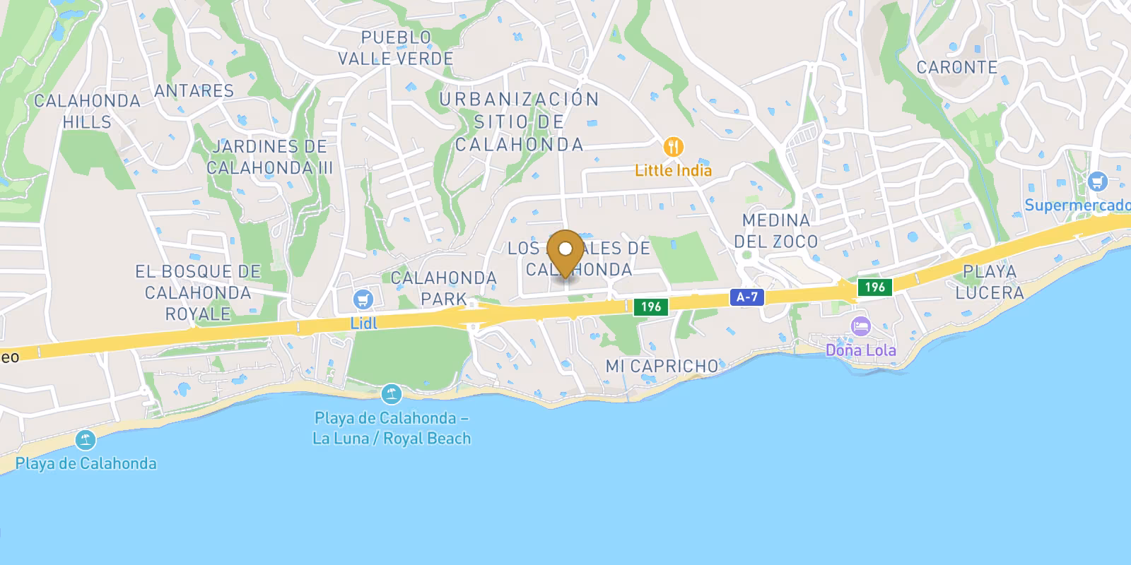 Mapa — Exclusivas villas de nueva construcción cerca del mar en Calahonda
