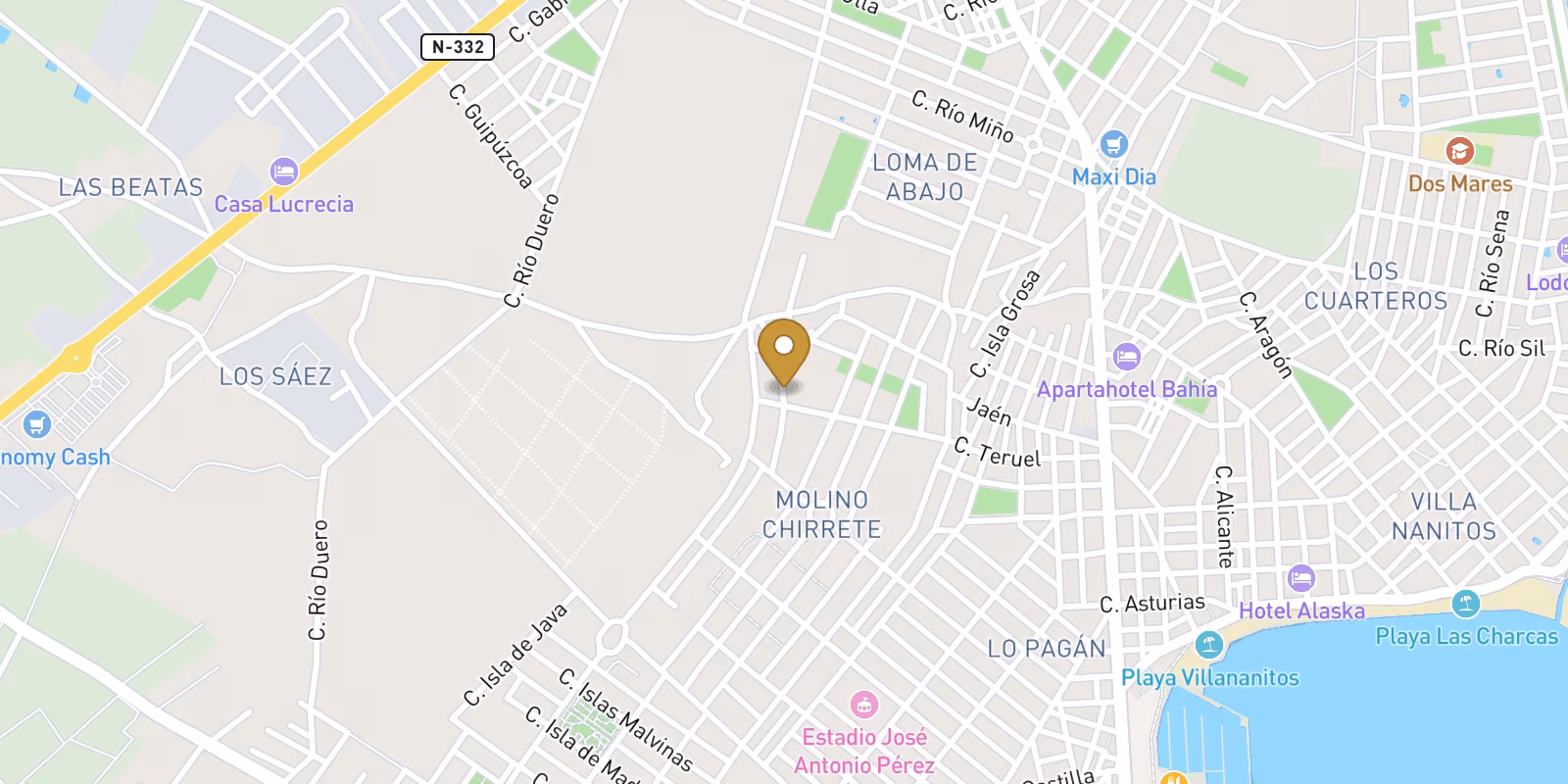 Map — 3-bed ground-floor bungalow in Los Cuarteros