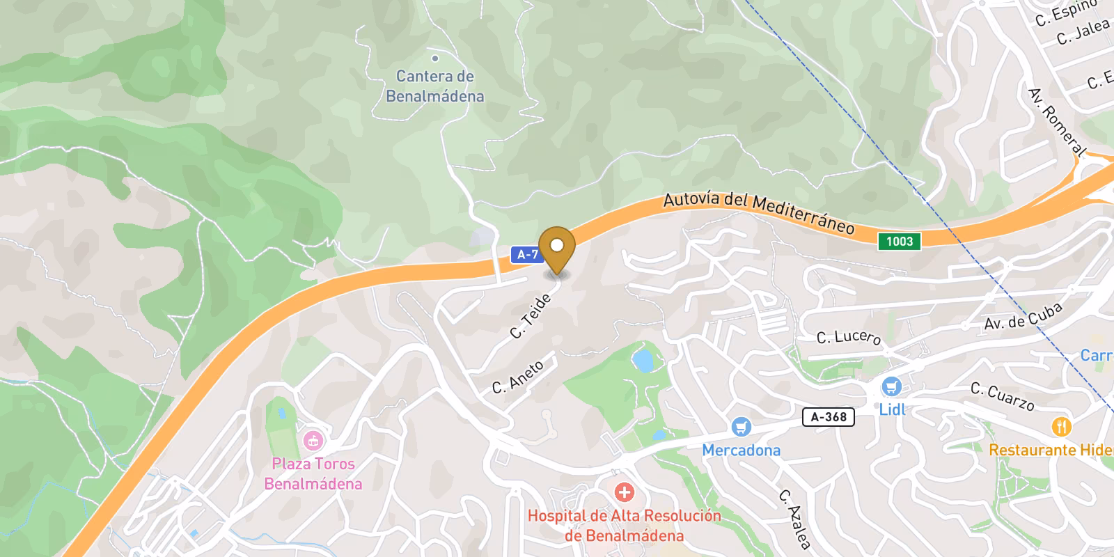 Map — Monte Alto penthouses with service-led Benalmadena access