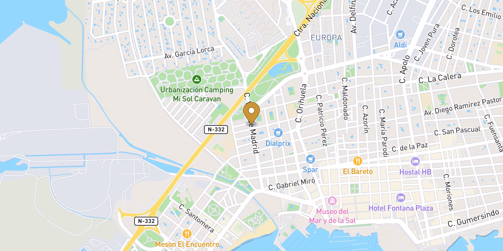 Map — Parque de las Naciones penthouse in Torrevieja from EUR349,000