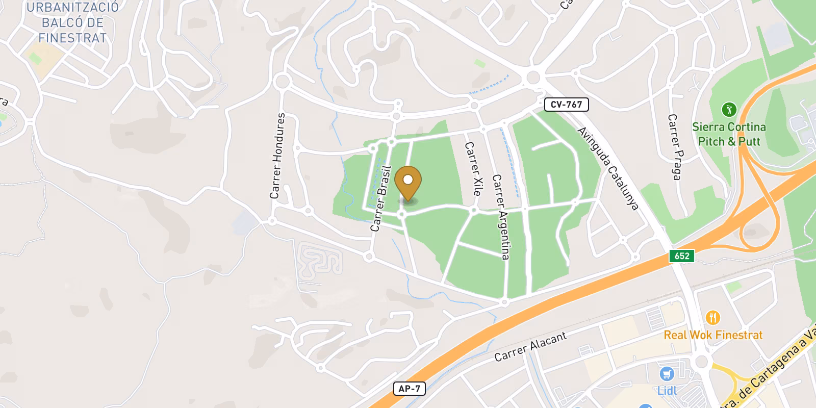 Map — Campana Garden apartments and villas in Finestrat
