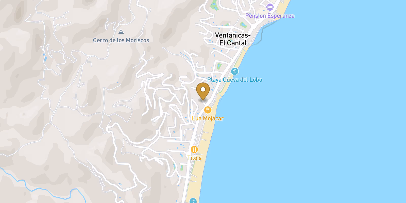 Map — Three-bed town houses at Playa de la Mena, Mojacar