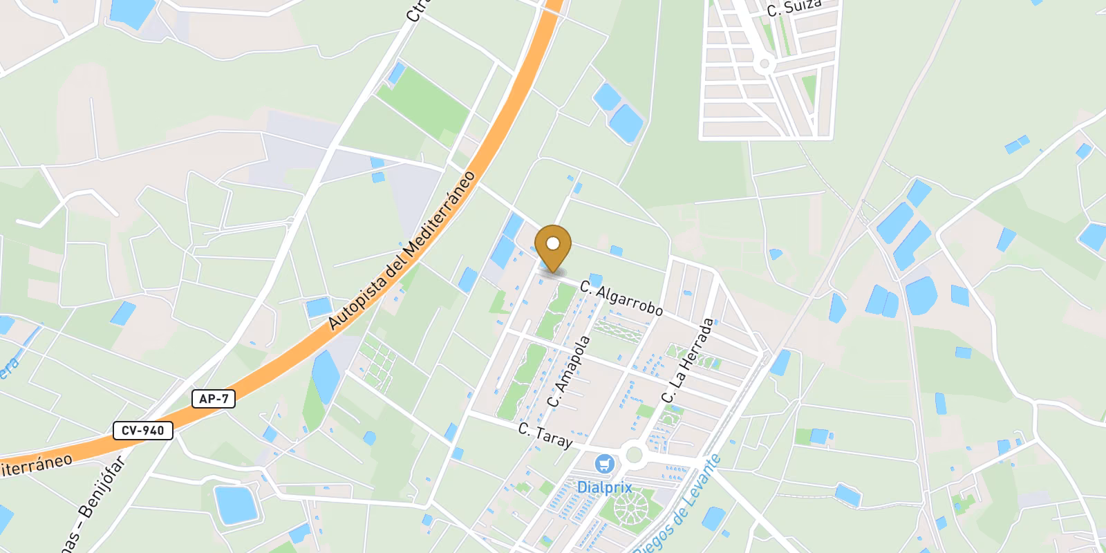 Map — La Herrada villas in Los Montesinos with live pricing