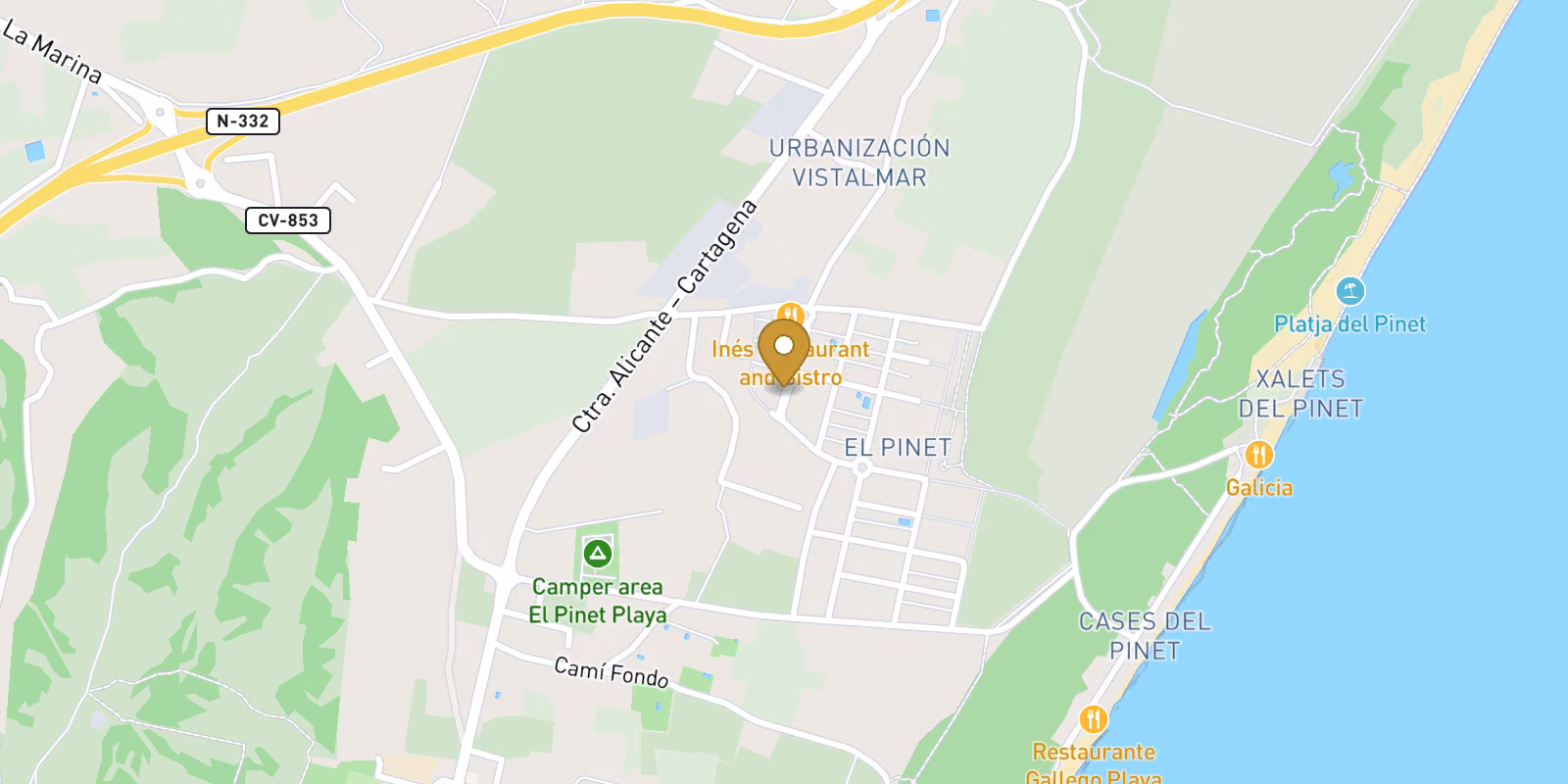 Map — Modern New Build Residences Just 800 m from El Pinet Beach