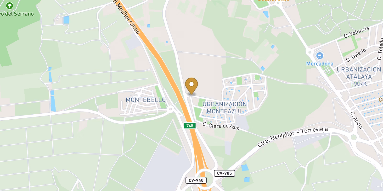 Map — Single-level villa in Monteazul Benijofar near Ciudad Quesada
