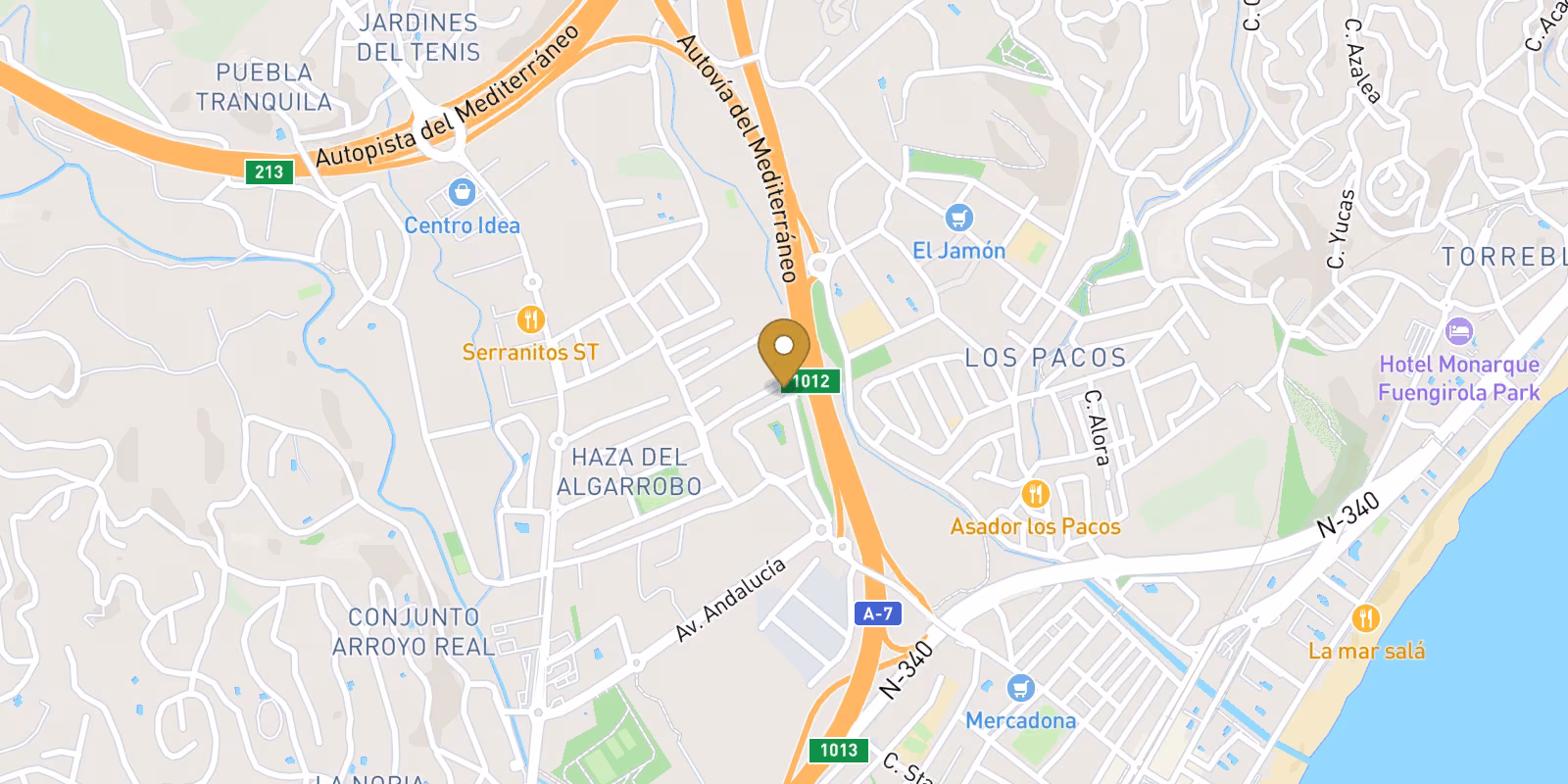 Map — New-build apartments in La Loma, Fuengirola