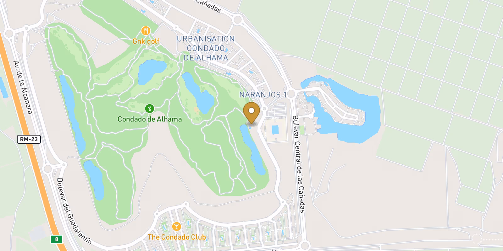 Map — New Build Apartments at Condado de Alhama Golf Resort Murcia