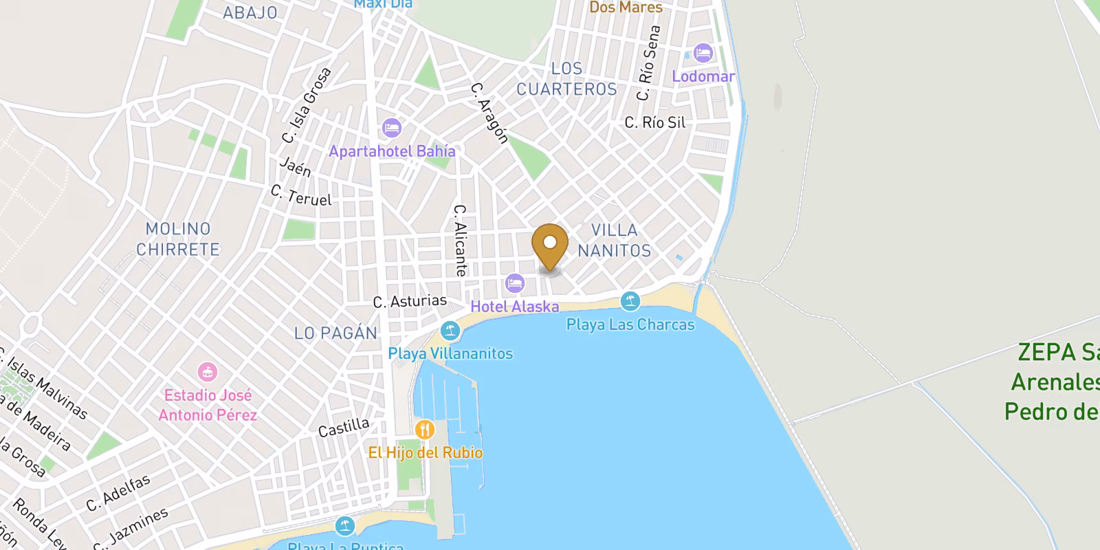Map — Beachside penthouse in Lo Pagán with private pool
