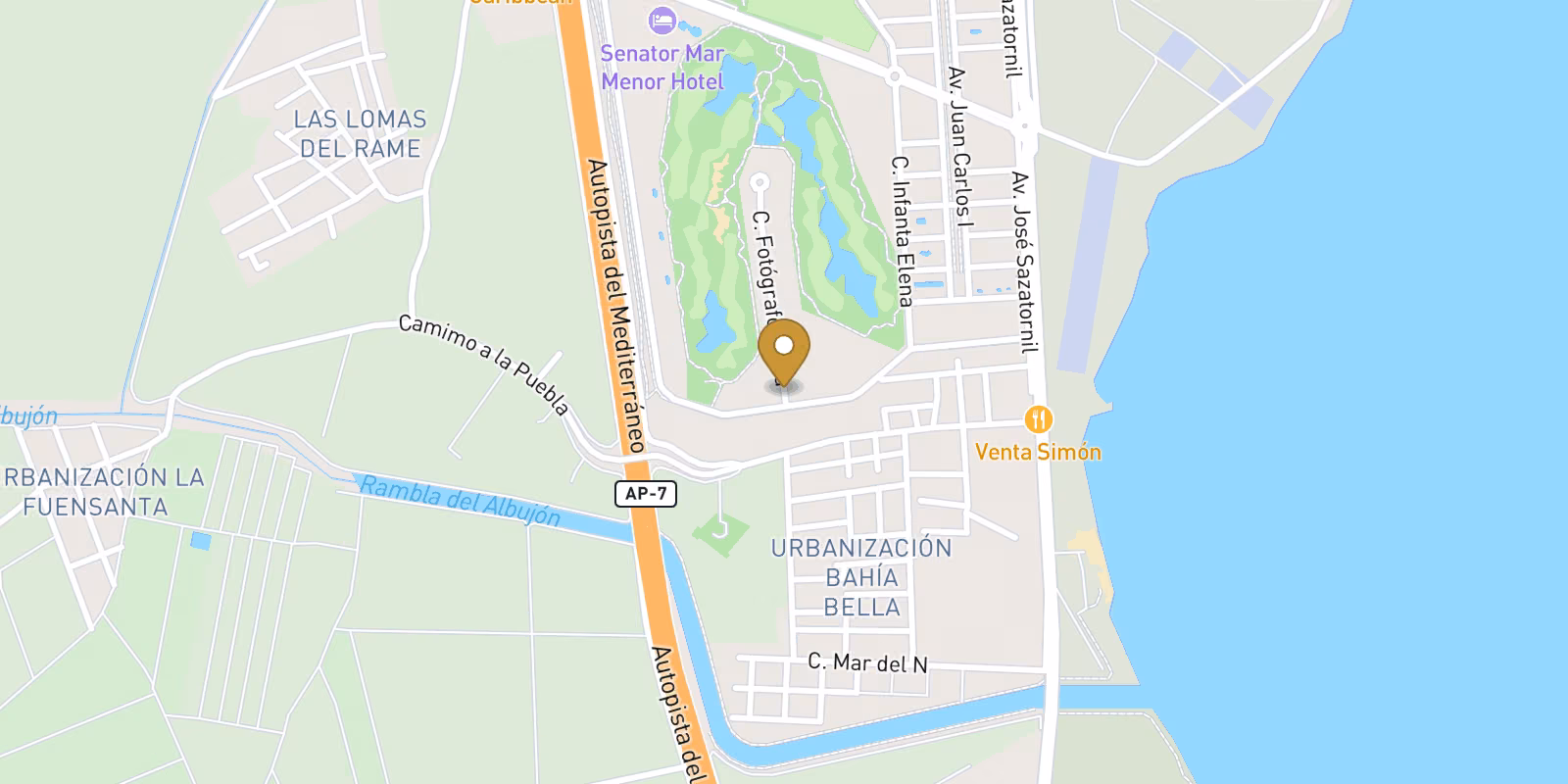 Map — La Serena Golf penthouse close to the Mar Menor in Los Alcazares