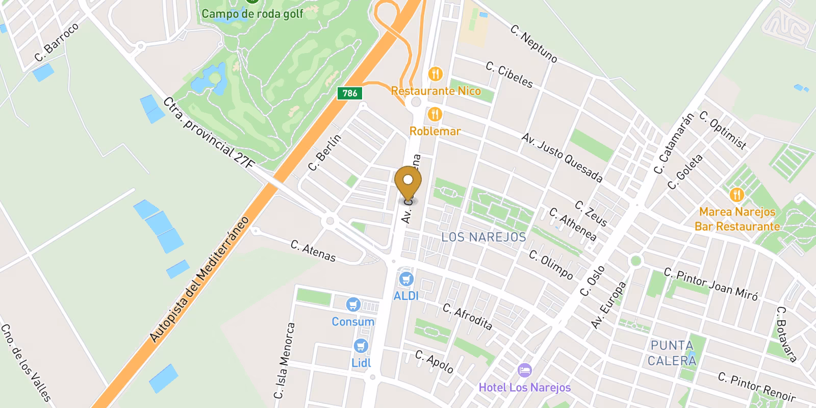 Map — Los Narejos penthouse and apartments with tourist licence