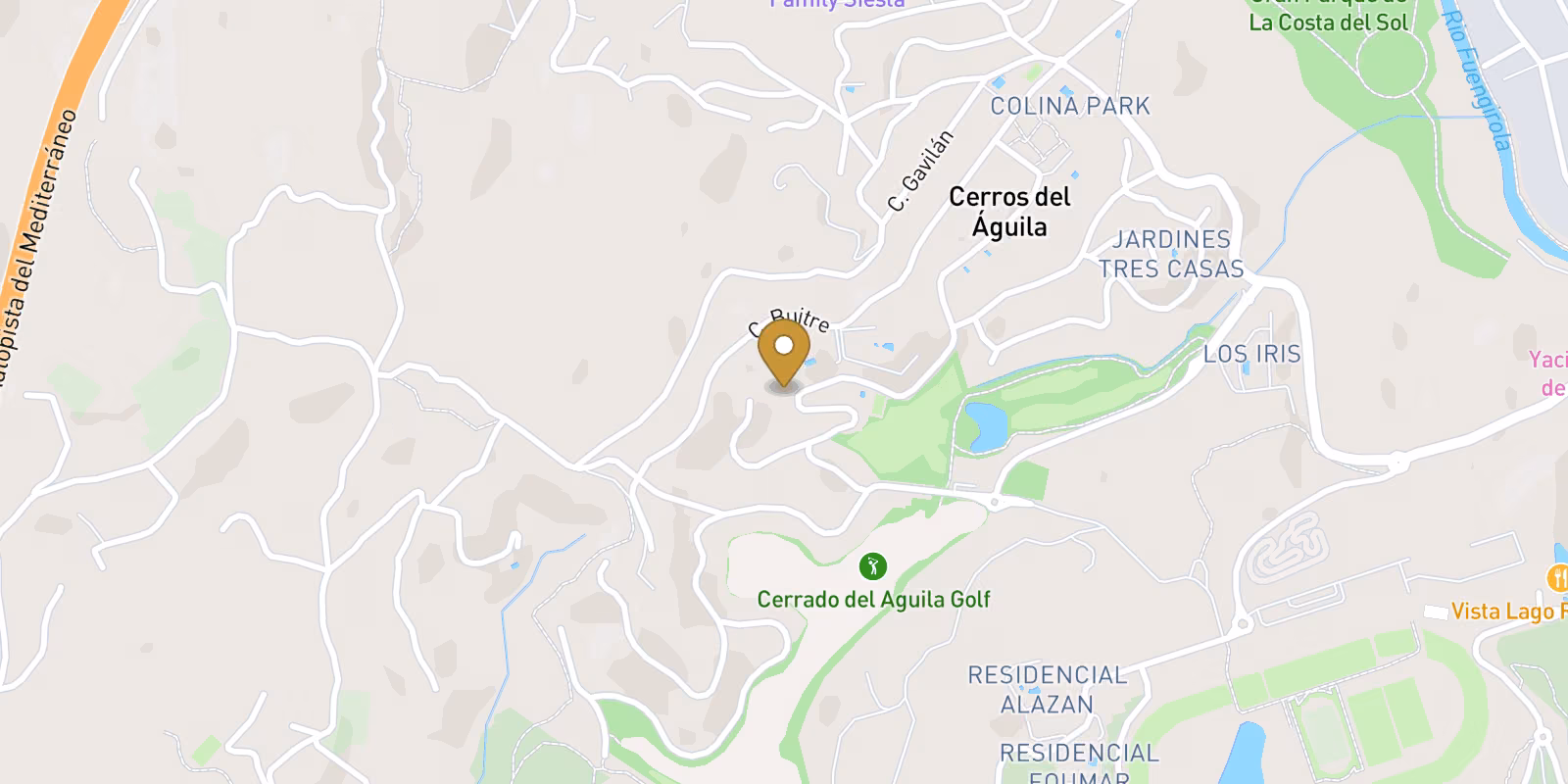 Map — Cerrado del Águila golf homes with live pricing