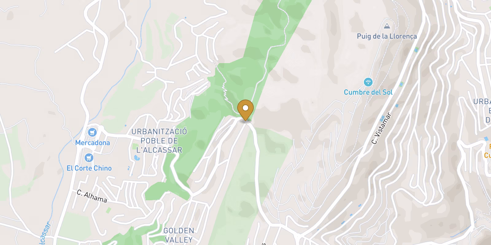 Map — Golden Valley villas in Benitachell