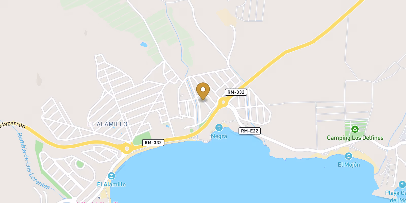 Map — New Build Homes Just 200 Metres from the Beach in Puerto de Mazarrón