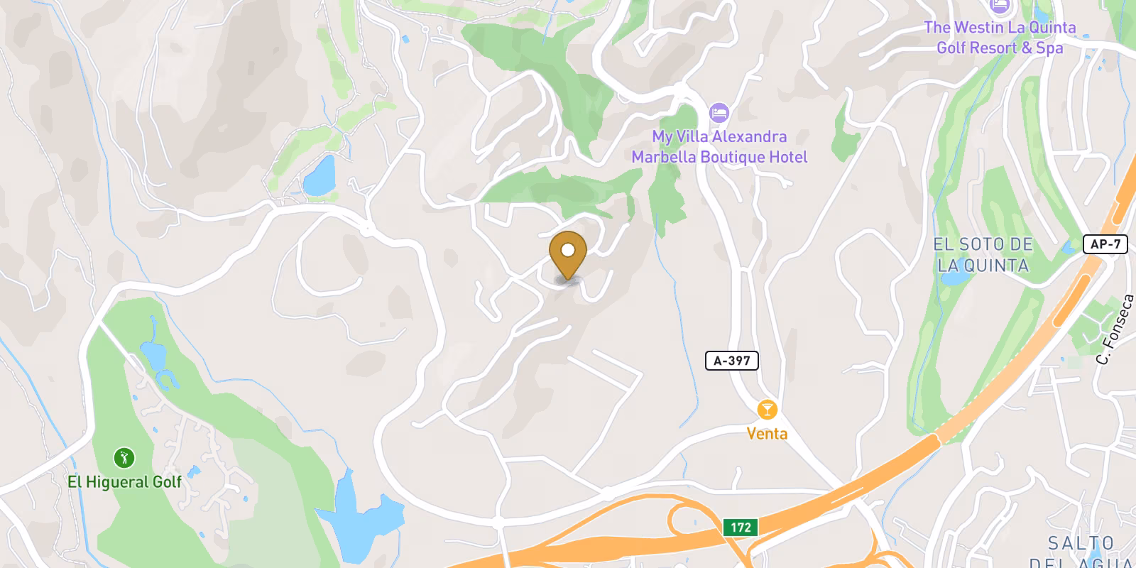 Map — Urb. Puerto del Almendro penthouses in Benahavis with live price check