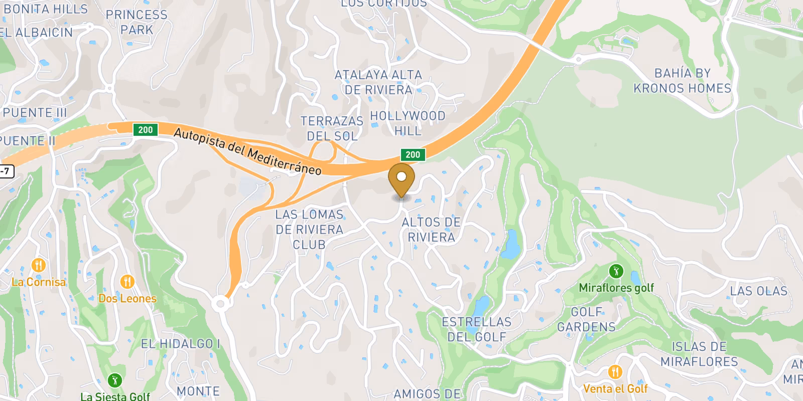 Map — Riviera del Sol sea-view homes in Mijas
