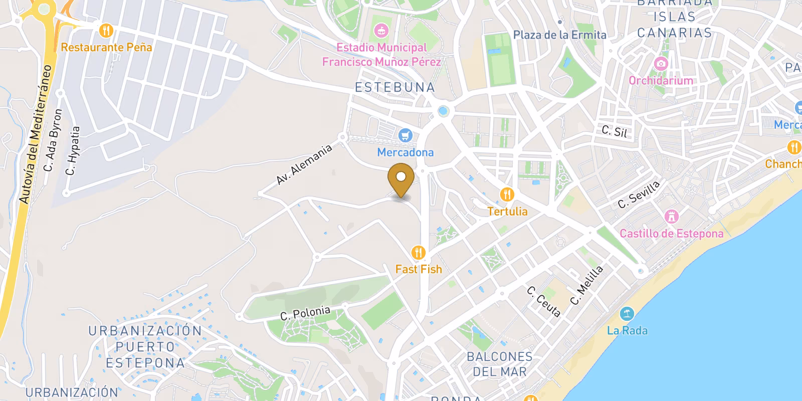 Map — Las Mesas apartments near services with live availability