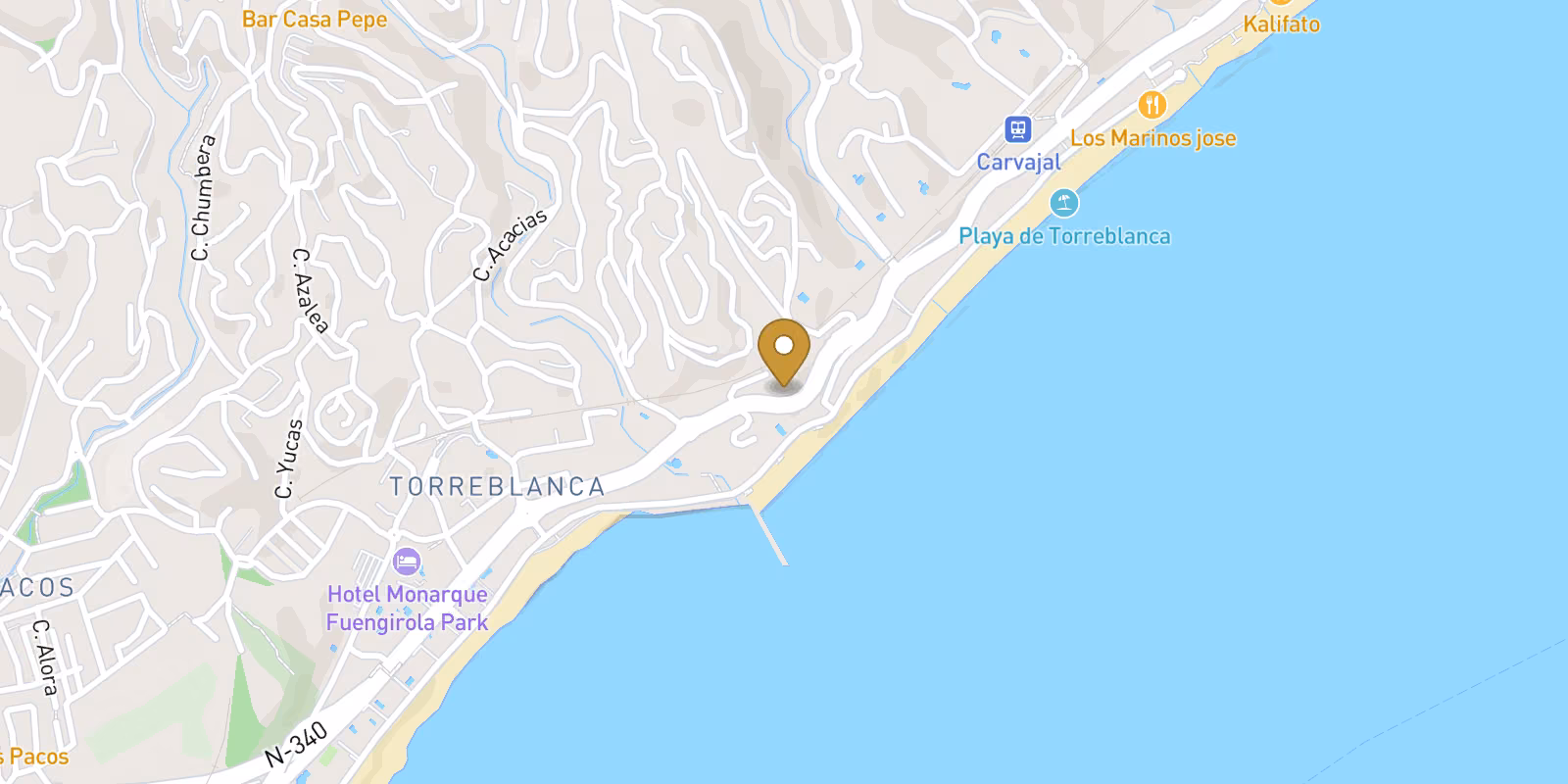 Map — Playa de Torreblanca penthouses by the beach