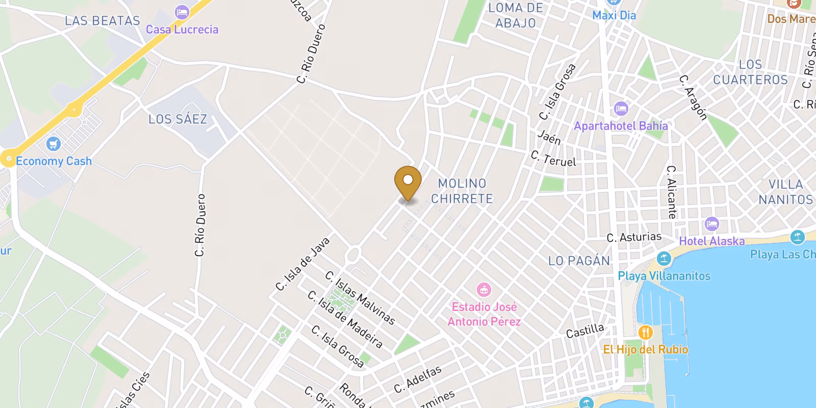 Map — Tourist Licensed New Build Apartments Near the Beach in Lo Pagan San Pedro del Pinatar