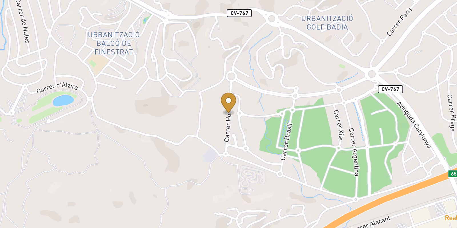 Map — Golf Bahia villas in Finestrat with private pools