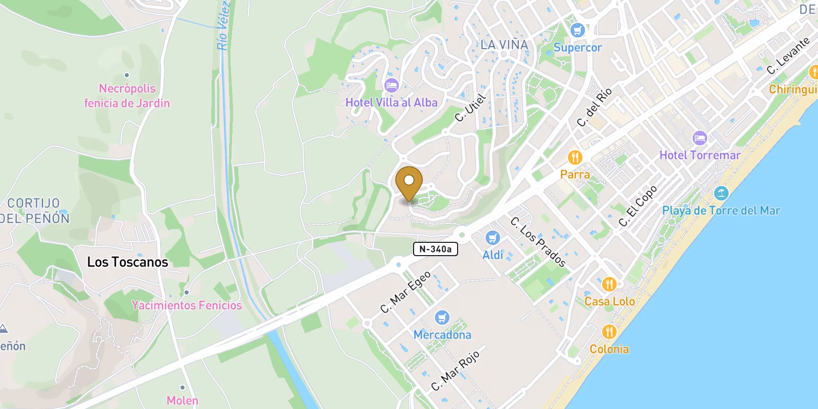Map — Four-bed townhouse in Torre del Mar, Vélez Málaga