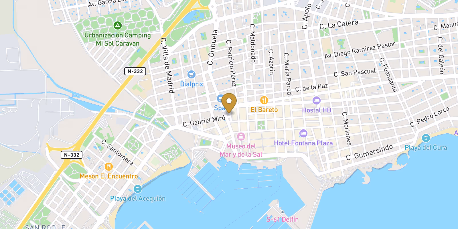 Map — Centro Torrevieja apartments from EUR255,000