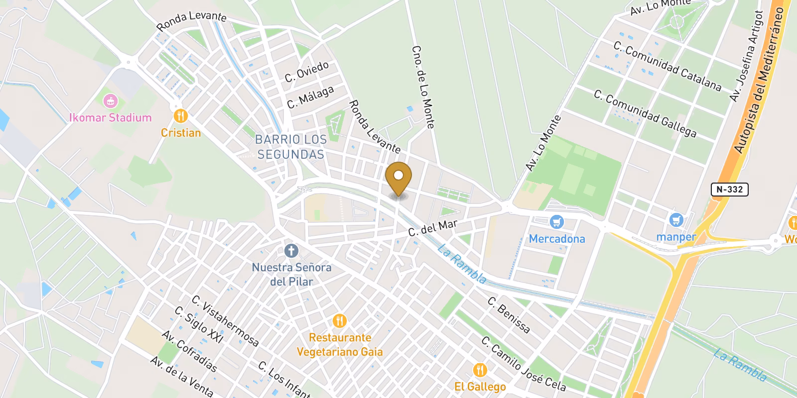 Map — Top-floor apartments and bungalows in Pueblo, Pilar de La Horadada