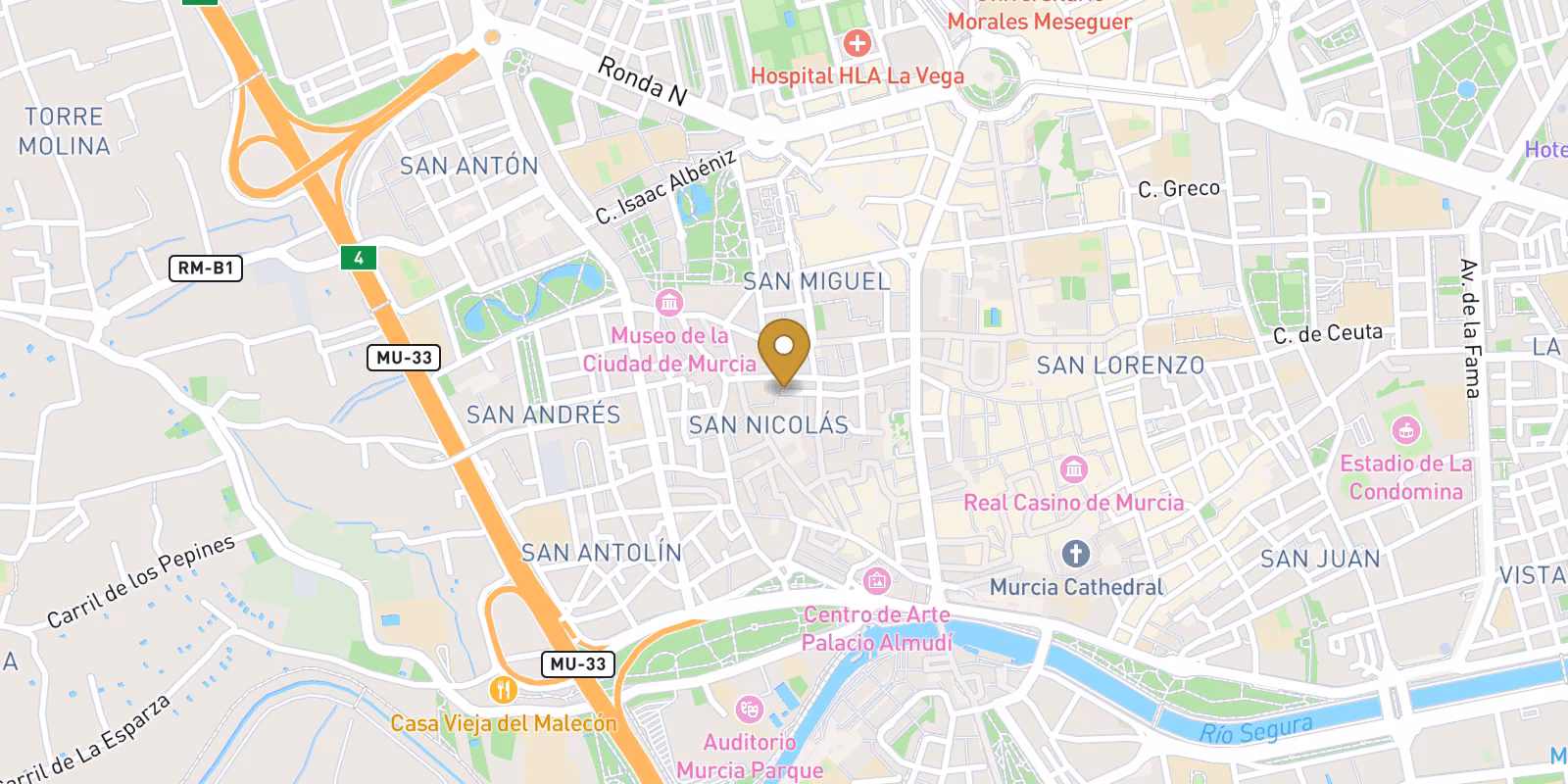 Karte — Penthouse in Centro, Murcia