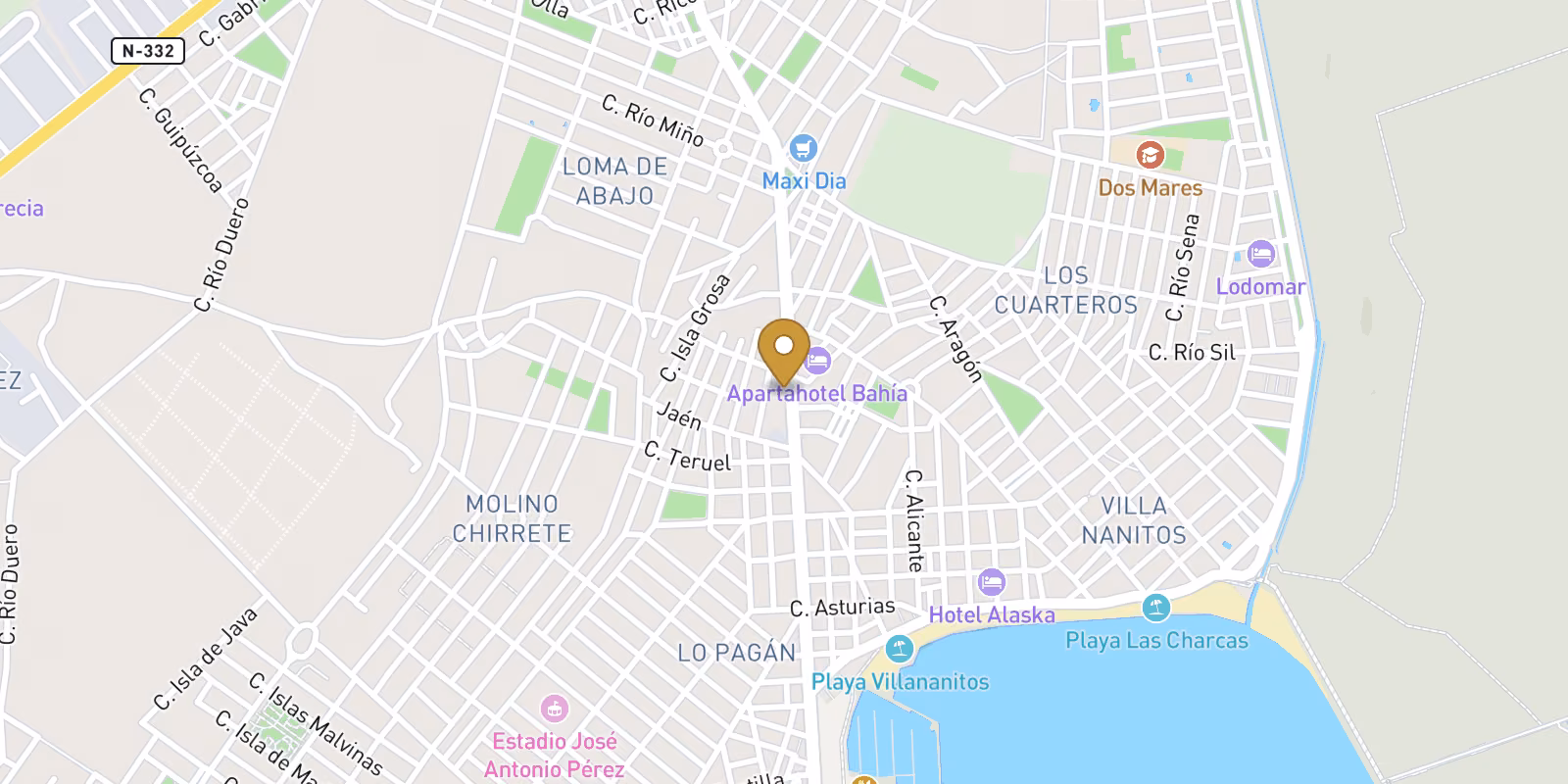 Map — New Build Apartments for Sale in Lo Pagan (San Pedro del Pinatar) Near the Beach