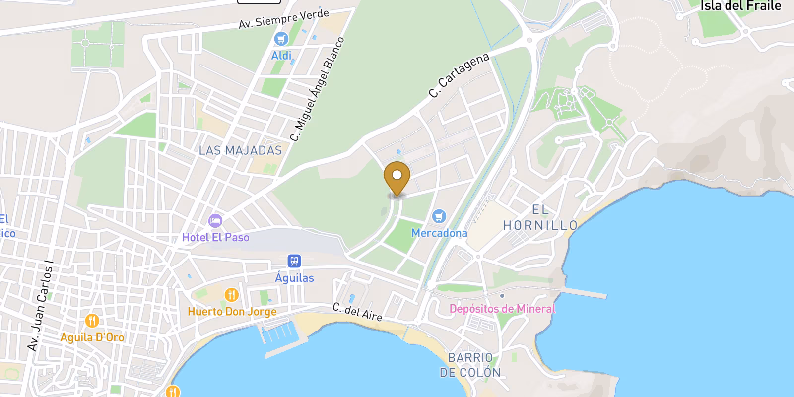 Map — Los Jardines villa in Aguilas close to the beach