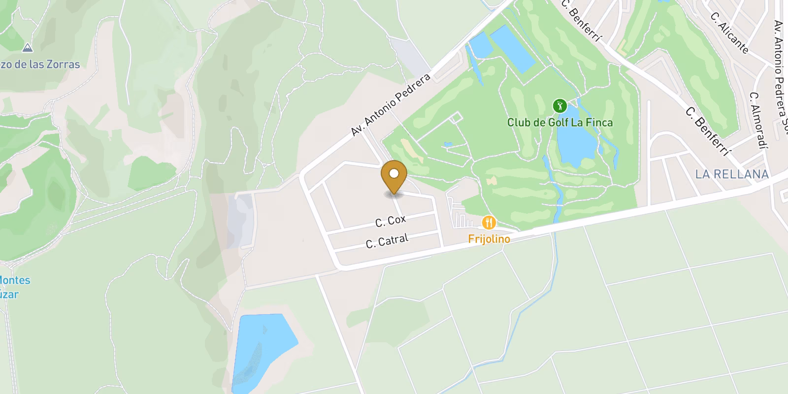 Mapa — Villas pareadas de obra nueva con piscina privada en La Finca Golf Resort, Algorfa
