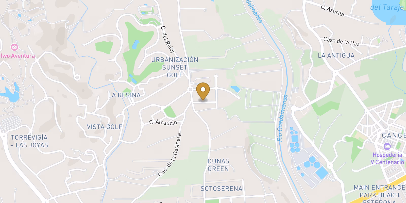 Map — La Resina Golf boutique homes in Estepona